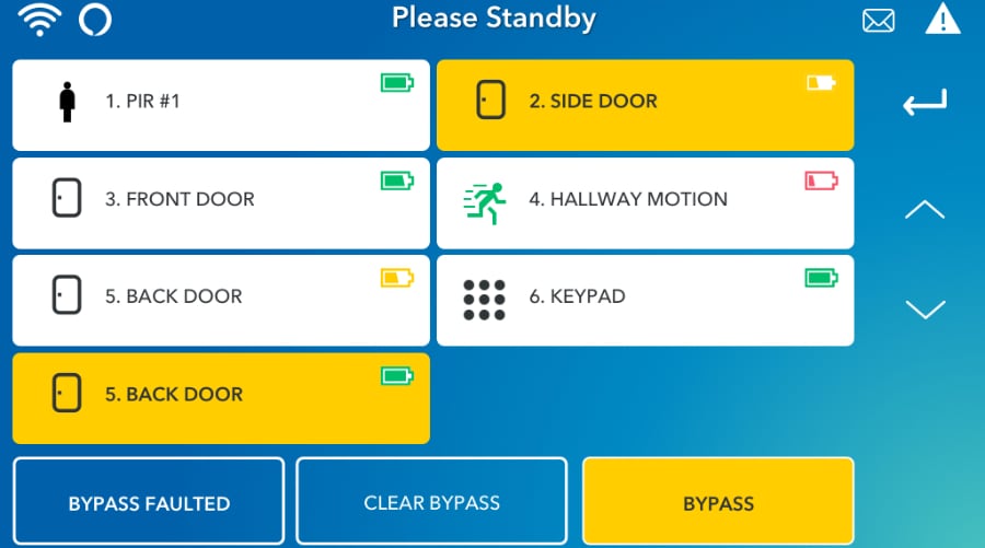 Boulder security system command screen.