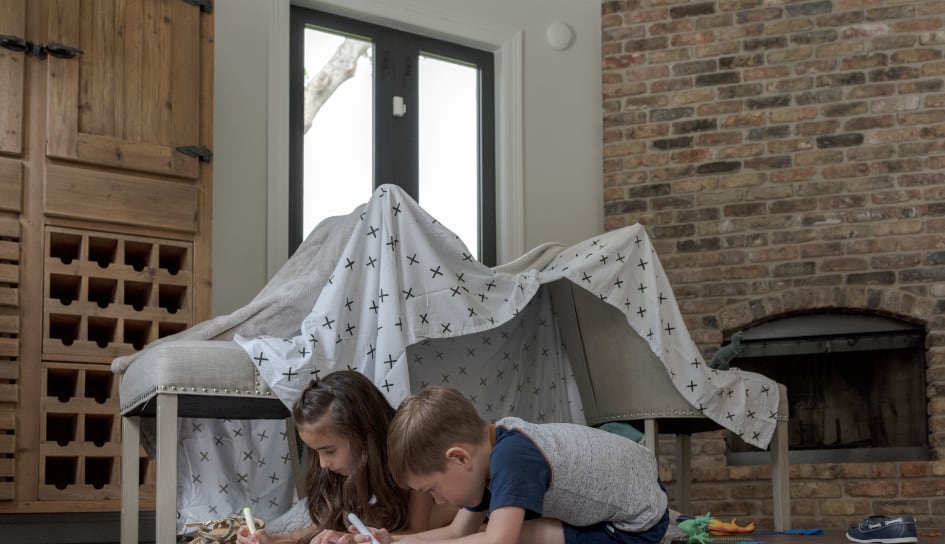 ADT smoke detector in a Boulder family room